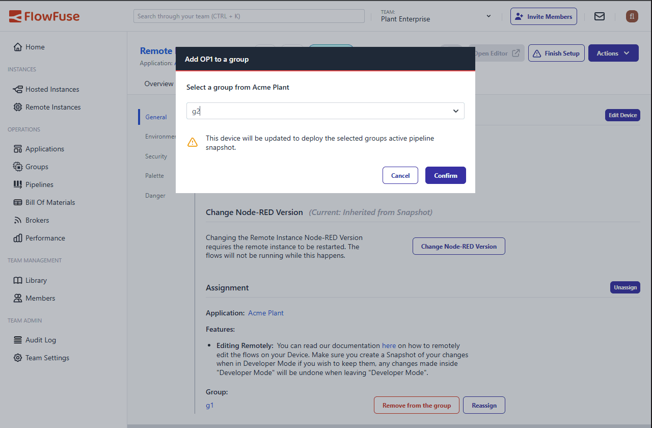Device Group Management Interface